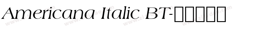 Americana Italic BT字体转换